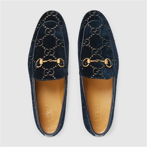 blue velvet gucci shoes